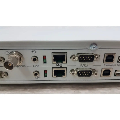 White stryker suiteStream hd medical video integration device showing back with bnc ethernet and d-sub ports