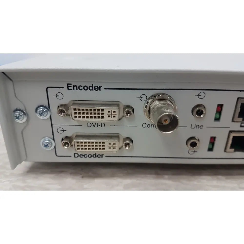 Back side of gray metallic stryker suitestream hd medical video integration device with dvi-d, coaxial, and ethernet ports