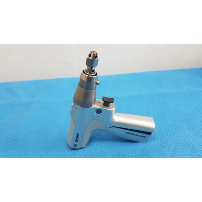 Silver and black stryker system 8 sternum saw 8207-000-000 with ergonomic handle for reuse medical and orthopedic instruments