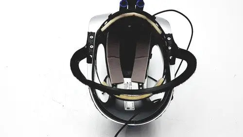 Stryker t5 surgical helmet in black and silver with adjustable straps and a sleek design for reuse medical use
