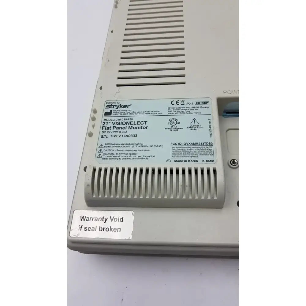 Stryker Vision Elect 21" 240-030-930 HD Flat Panel Monitor Medical Display Monitor, second-hand product photo 16