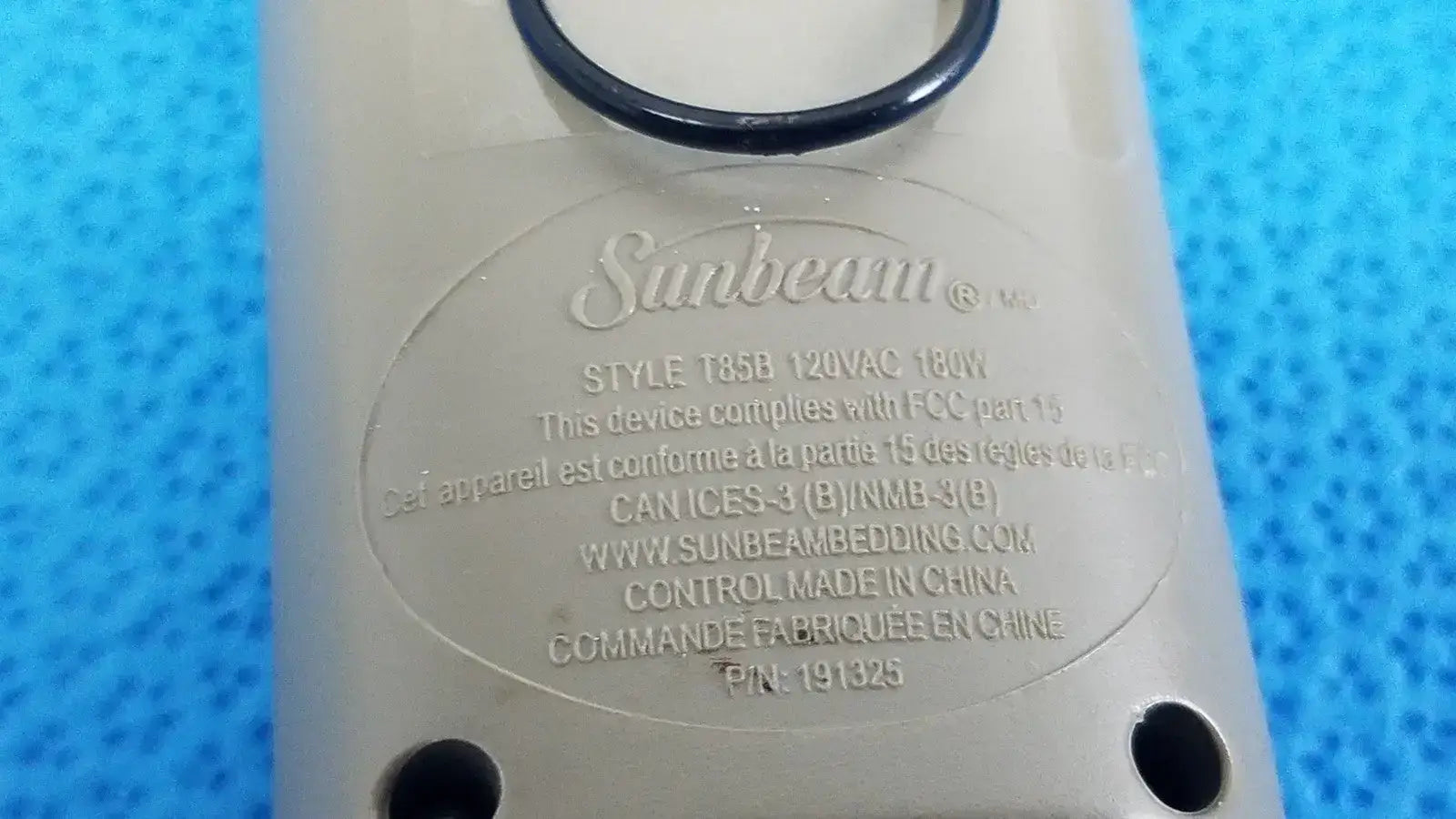 Sunbeam T85B Heat Electric Blanket Controller Plug 180W 3 Prong Electric Blanket Controller Plug, second-hand product photo 7