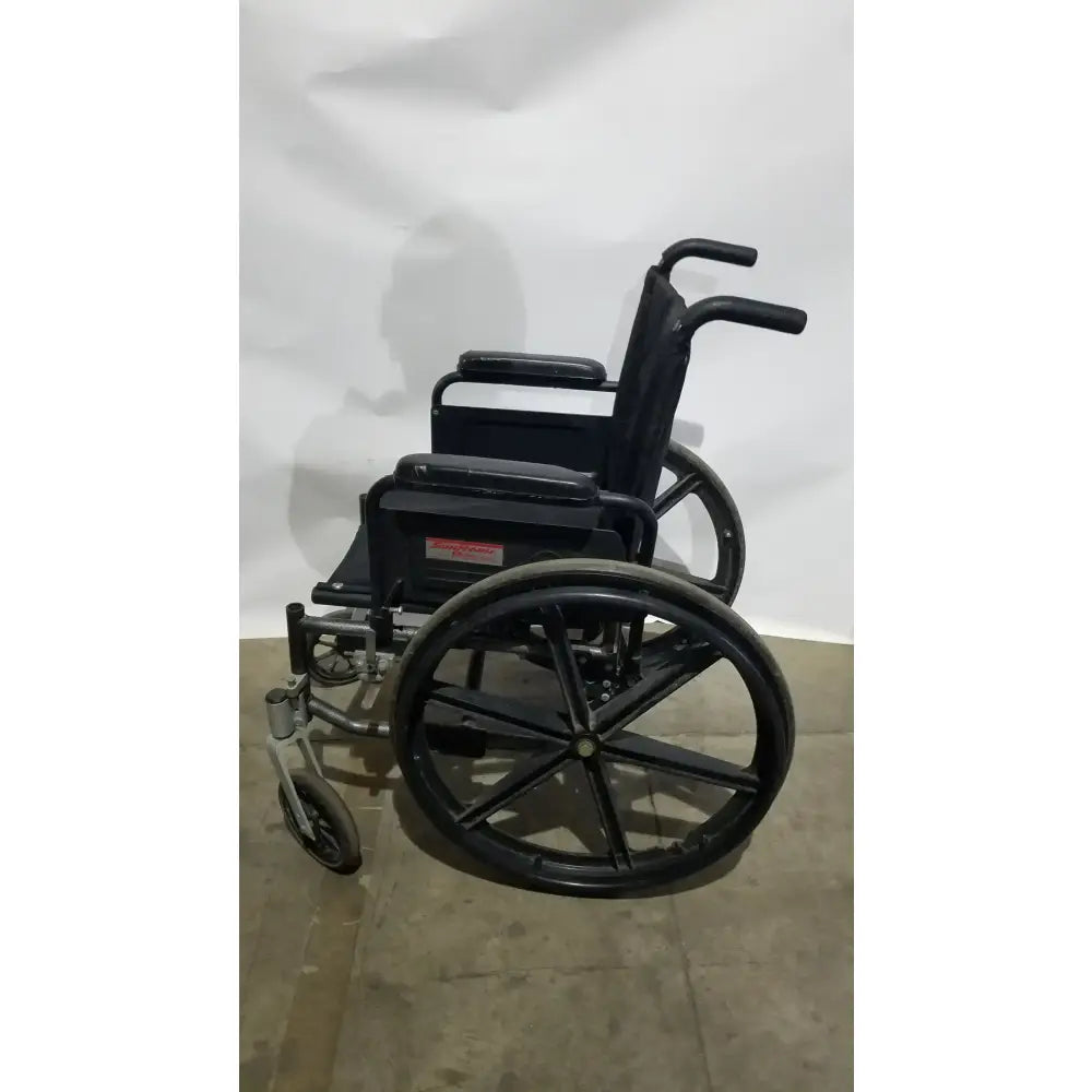 Reuse Medical Equipment Sunmark Folding Manual Wheelchair - Durable Black Padded Comfort Seat Manual Wheelchair, second-hand product photo 17