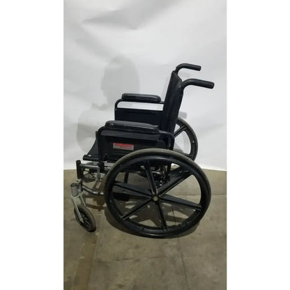 Reuse Medical Equipment Sunmark Folding Manual Wheelchair - Durable Black Padded Comfort Seat Manual Wheelchair, second-hand product photo 17