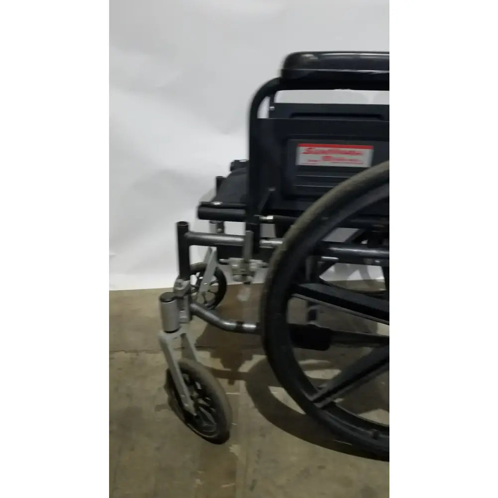 Reuse Medical Equipment Sunmark Folding Manual Wheelchair - Durable Black Padded Comfort Seat Manual Wheelchair, second-hand product photo 11