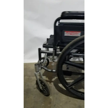 Reuse Medical Equipment Sunmark Folding Manual Wheelchair - Durable Black Padded Comfort Seat Manual Wheelchair, second-hand product photo 11