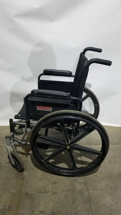 Reuse Medical Equipment Sunmark Folding Manual Wheelchair - Durable Black Padded Comfort Seat Manual Wheelchair, second-hand product photo 17