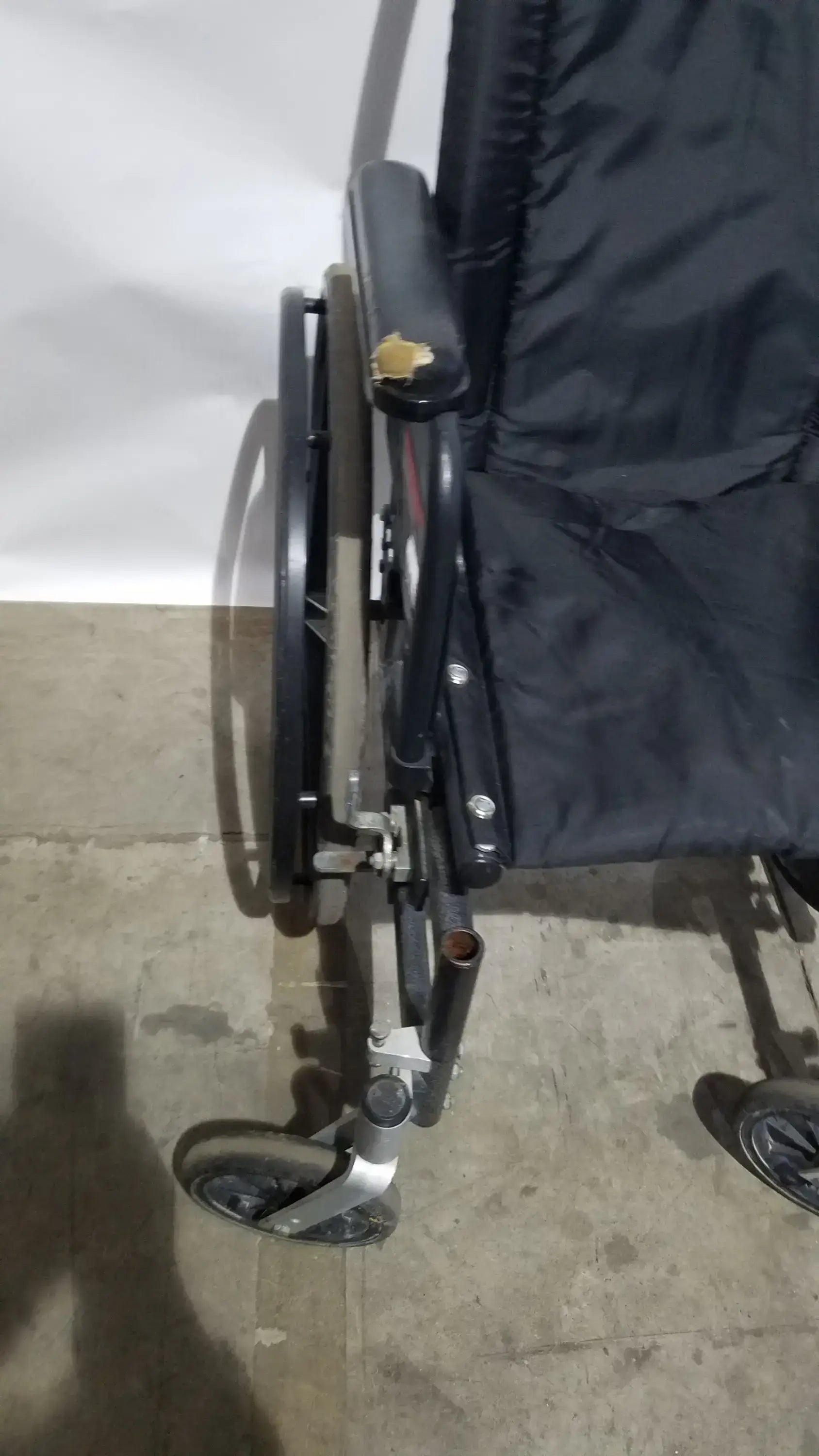 Reuse Medical Equipment Sunmark Folding Manual Wheelchair - Durable Black Padded Comfort Seat Manual Wheelchair, second-hand product photo 24