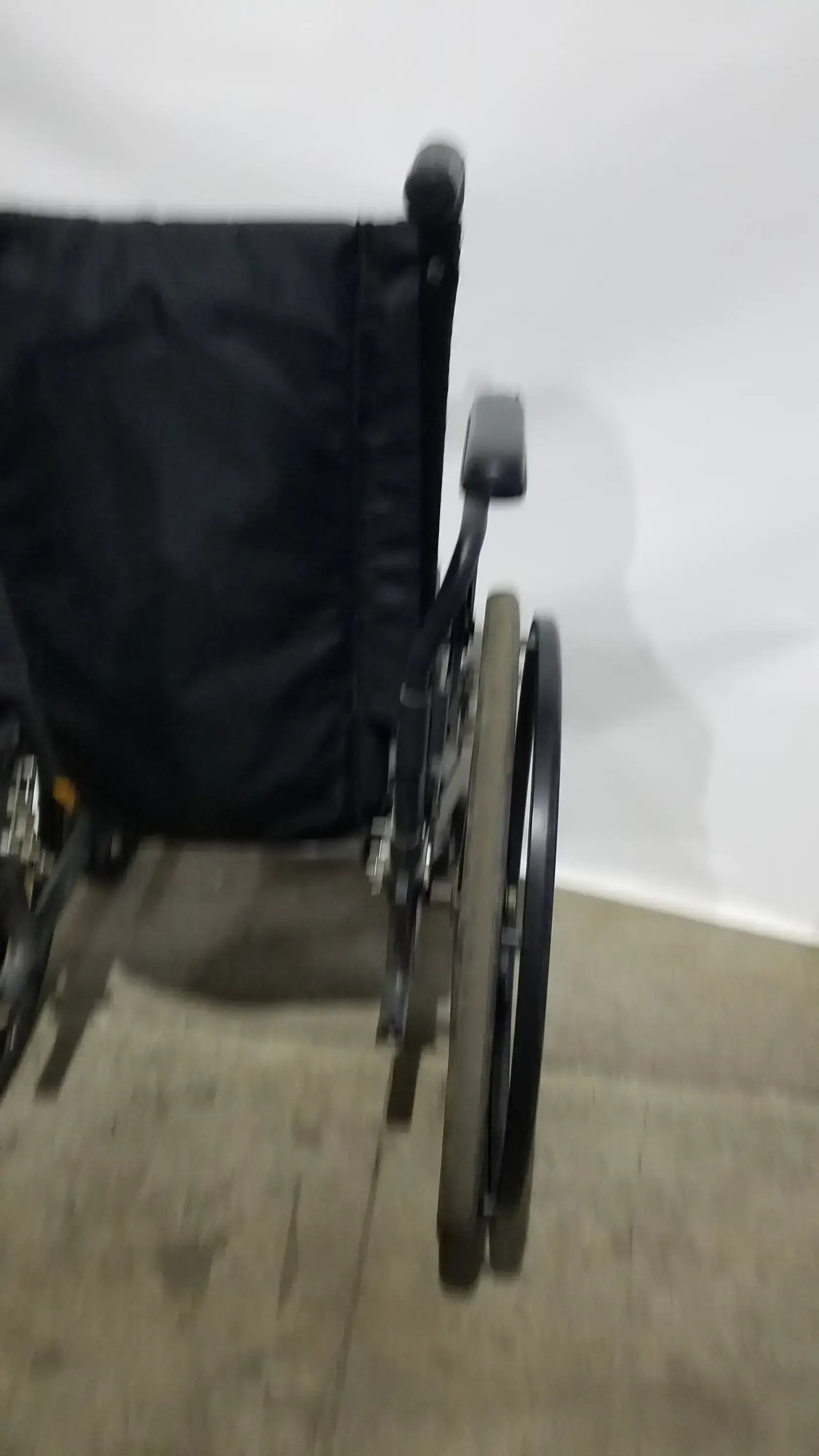 Reuse Medical Equipment Sunmark Folding Manual Wheelchair - Durable Black Padded Comfort Seat Manual Wheelchair, second-hand product photo 2