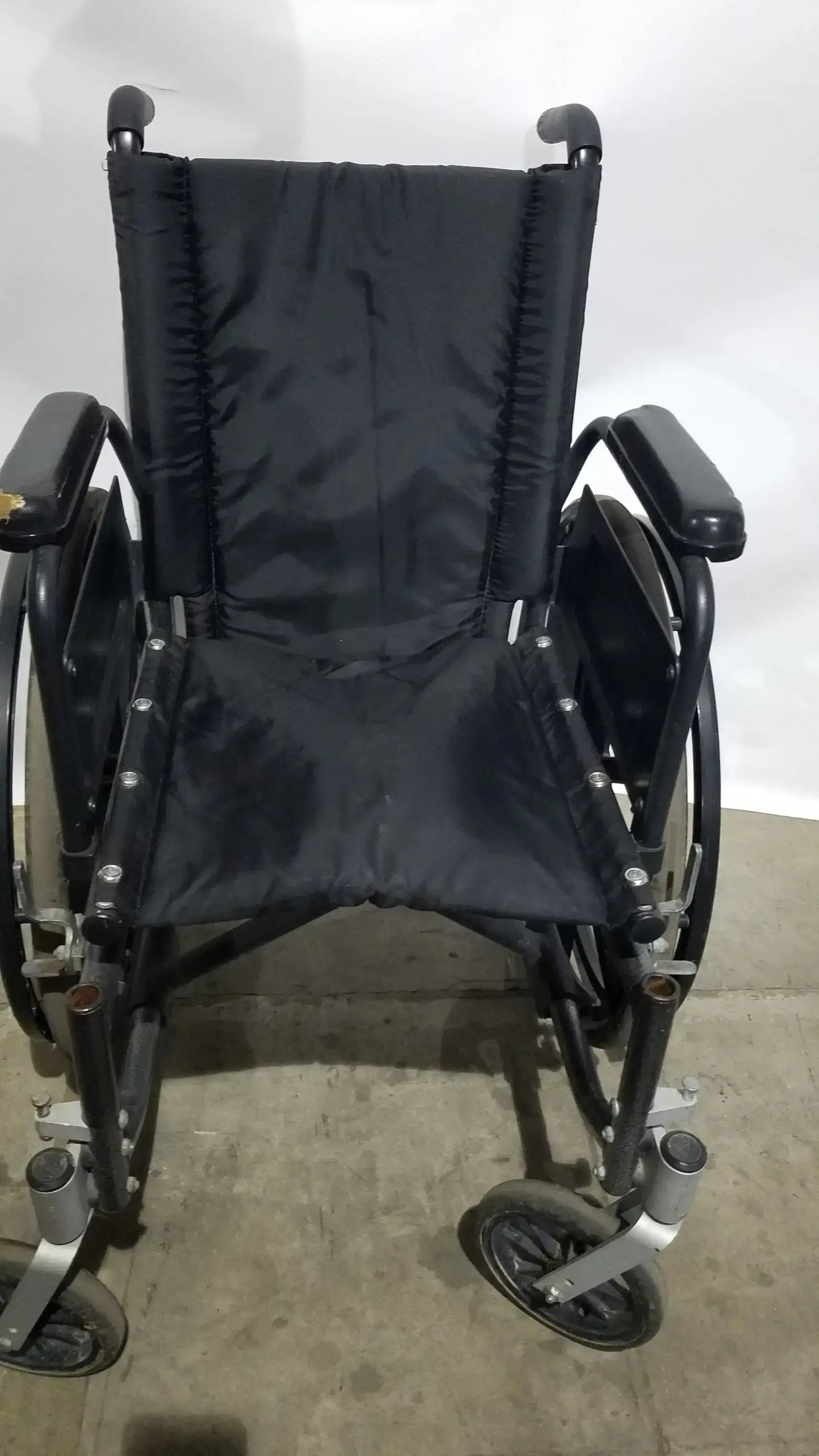 Reuse Medical Equipment Sunmark Folding Manual Wheelchair - Durable Black Padded Comfort Seat Manual Wheelchair, second-hand product photo 23