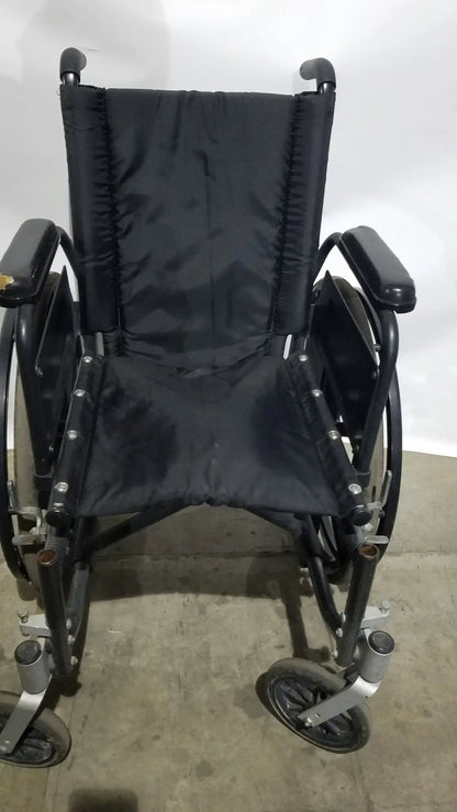 Reuse Medical Equipment Sunmark Folding Manual Wheelchair - Durable Black Padded Comfort Seat Manual Wheelchair, second-hand product photo 23