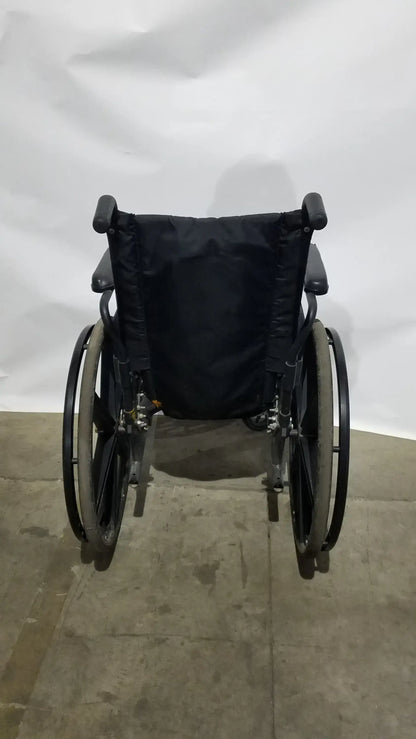 Reuse Medical Equipment Sunmark Folding Manual Wheelchair - Durable Black Padded Comfort Seat Manual Wheelchair, second-hand product photo 6