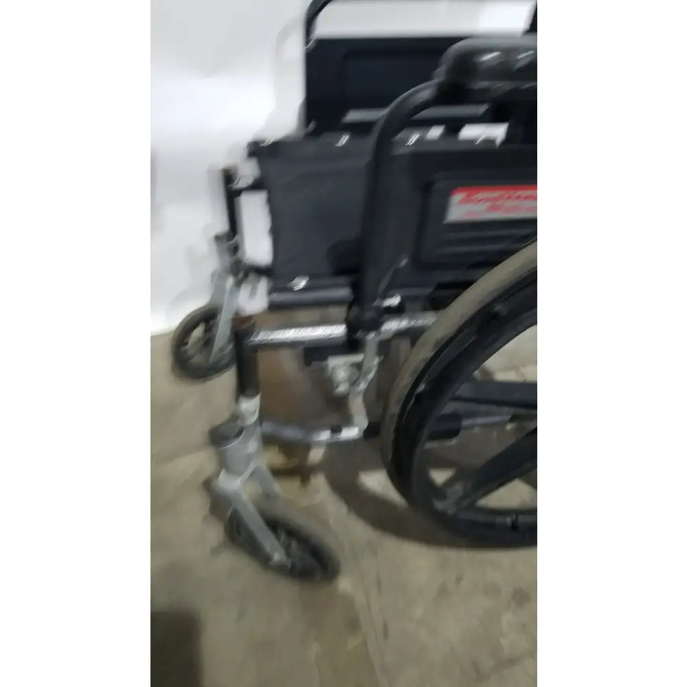 Reuse Medical Equipment Sunmark Folding Manual Wheelchair - Durable Black Padded Comfort Seat Manual Wheelchair, second-hand product photo 14