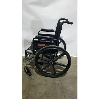 Reuse Medical Equipment Sunmark Folding Manual Wheelchair - Durable Black Padded Comfort Seat Manual Wheelchair, second-hand product photo 16