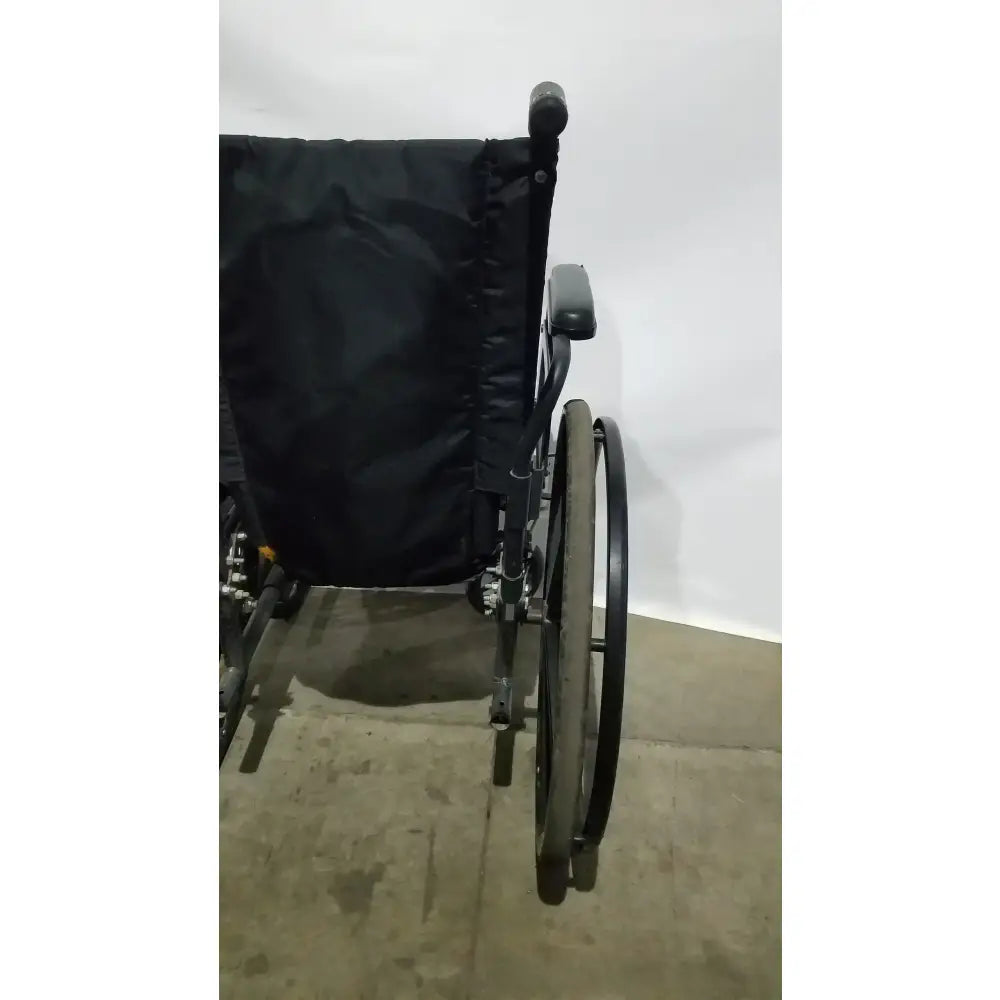Reuse Medical Equipment Sunmark Folding Manual Wheelchair - Durable Black Padded Comfort Seat Manual Wheelchair, second-hand product photo 3