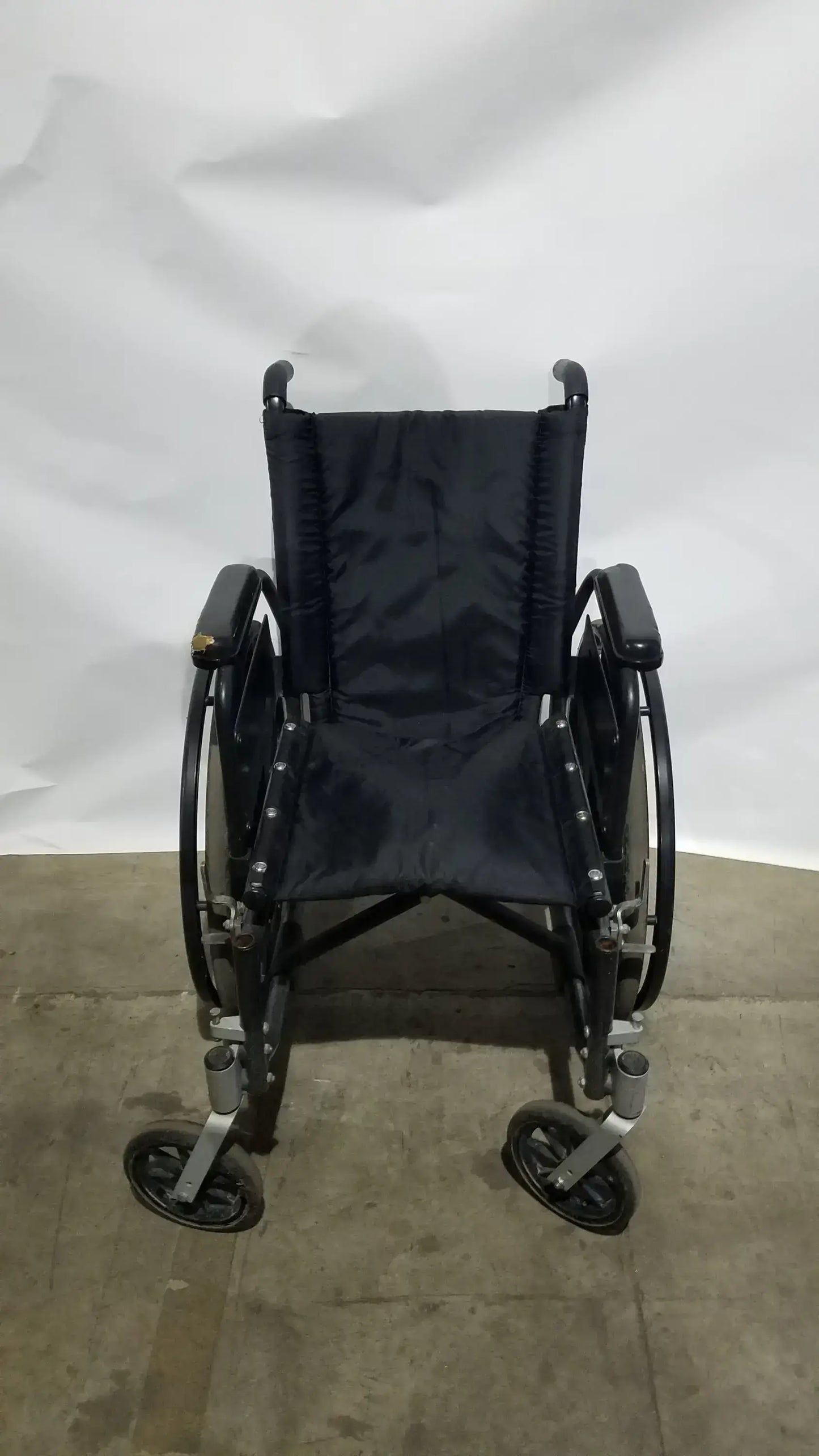 Reuse Medical Equipment Sunmark Folding Manual Wheelchair - Durable Black Padded Comfort Seat Manual Wheelchair, second-hand product photo 19