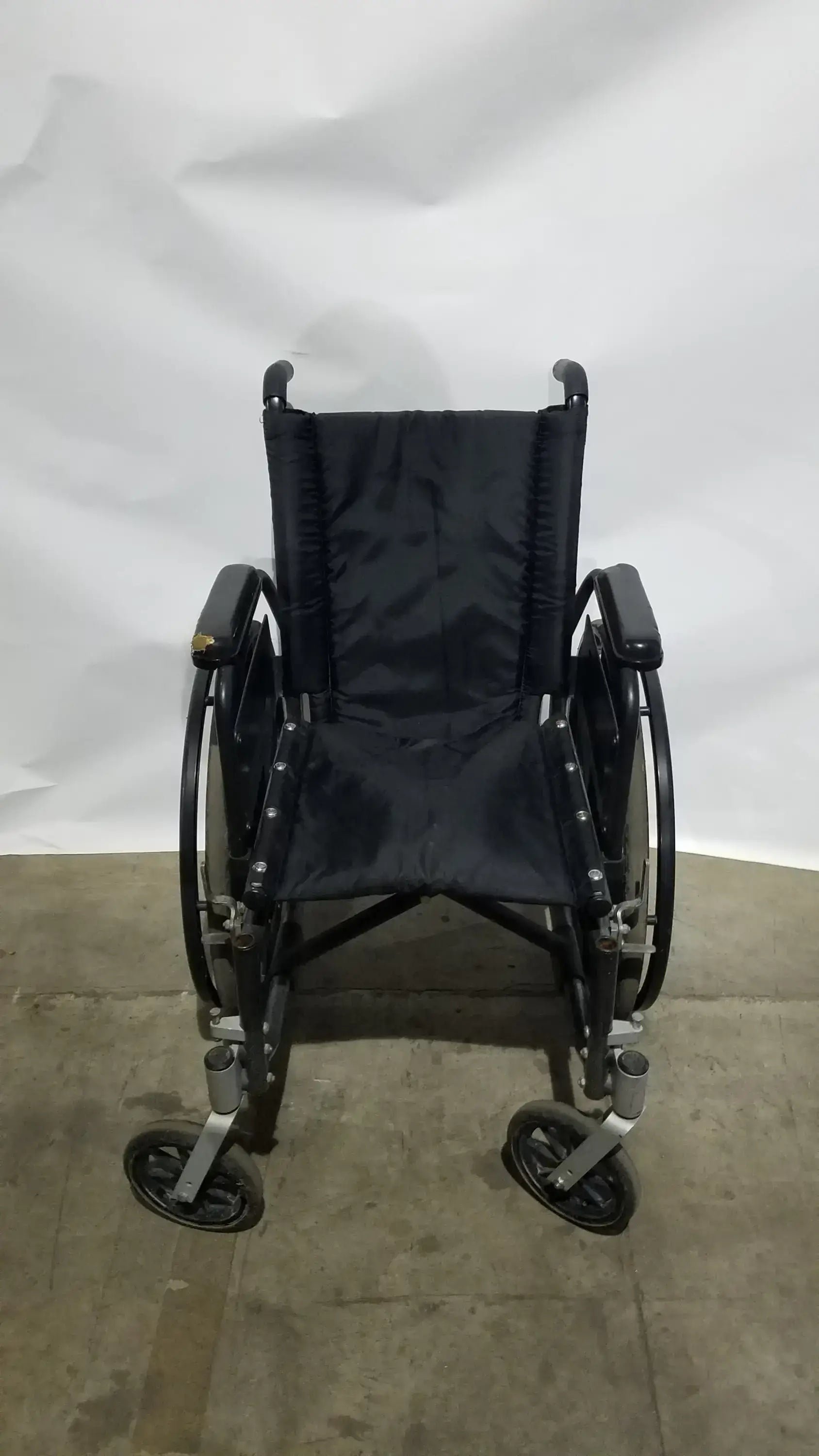 Reuse Medical Equipment Sunmark Folding Manual Wheelchair - Durable Black Padded Comfort Seat Manual Wheelchair, second-hand product photo 19