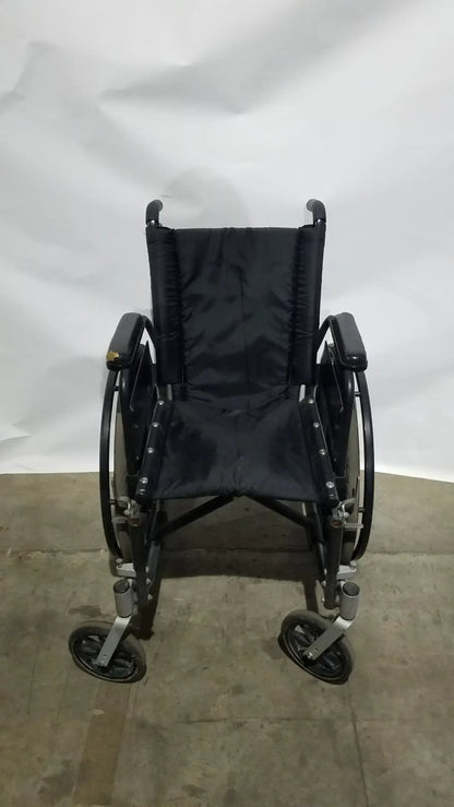 Reuse Medical Equipment Sunmark Folding Manual Wheelchair - Durable Black Padded Comfort Seat Manual Wheelchair, second-hand product photo 19