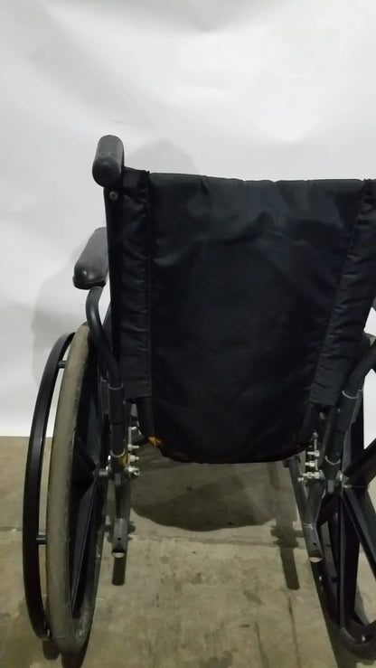 Reuse Medical Equipment Sunmark Folding Manual Wheelchair - Durable Black Padded Comfort Seat Manual Wheelchair, second-hand product photo 4