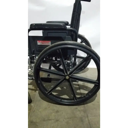 Reuse Medical Equipment Sunmark Folding Manual Wheelchair - Durable Black Padded Comfort Seat Manual Wheelchair, second-hand product photo 10