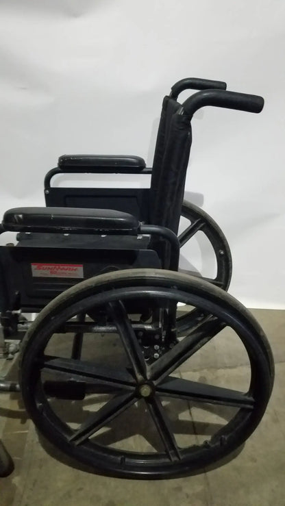 Reuse Medical Equipment Sunmark Folding Manual Wheelchair - Durable Black Padded Comfort Seat Manual Wheelchair, second-hand product photo 9