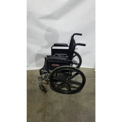 Reuse Medical Equipment Sunmark Folding Manual Wheelchair - Durable Black Padded Comfort Seat Manual Wheelchair, second-hand product photo 7