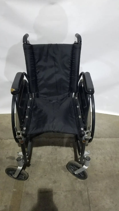 Reuse Medical Equipment Sunmark Folding Manual Wheelchair - Durable Black Padded Comfort Seat Manual Wheelchair, second-hand product photo 18