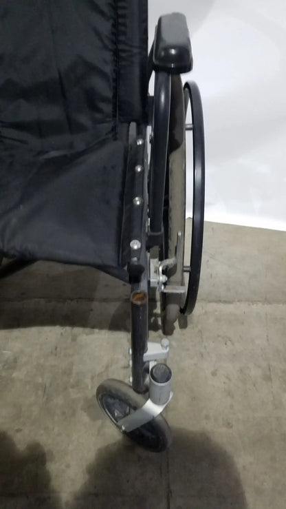 Reuse Medical Equipment Sunmark Folding Manual Wheelchair - Durable Black Padded Comfort Seat Manual Wheelchair, second-hand product photo 22