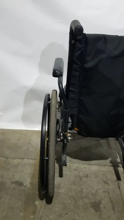 Reuse Medical Equipment Sunmark Folding Manual Wheelchair - Durable Black Padded Comfort Seat Manual Wheelchair, second-hand product photo 5