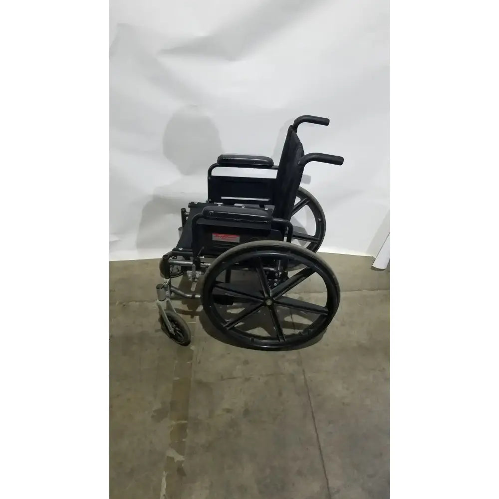 Reuse Medical Equipment Sunmark Folding Manual Wheelchair - Durable Black Padded Comfort Seat Manual Wheelchair, second-hand product photo 8
