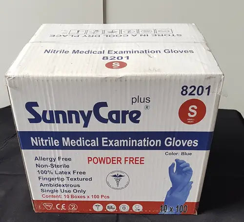 SunnyCare Plus 8201 Nitrile Medical Examination Gloves Power Free Small Medical Examination Gloves, second-hand product photo 3