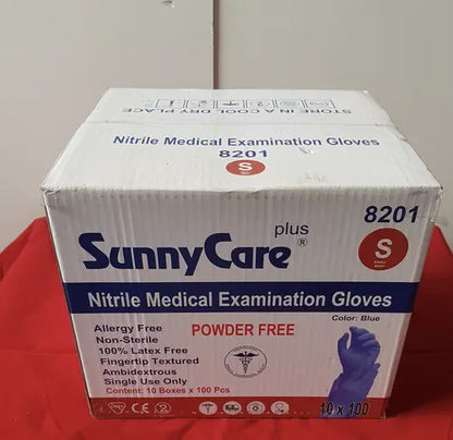 SunnyCare Plus 8201 Nitrile Medical Examination Gloves Power Free Small Medical Examination Gloves, second-hand product photo 1