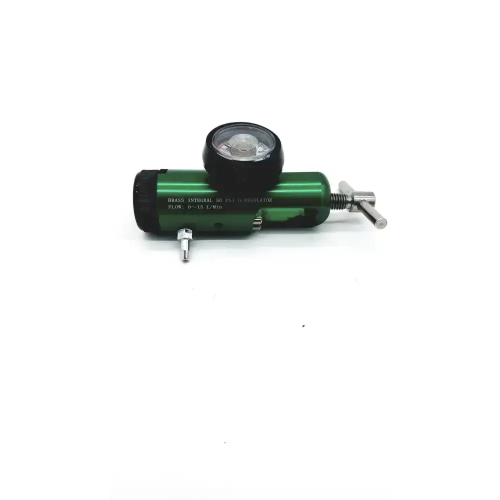 Sunset Healthcare Solutions Sunset Brass Integral 50 PSI 02 Regulator Flow 0-15 L/Min Oxygen Regulator, as-is (for parts) product photo 3