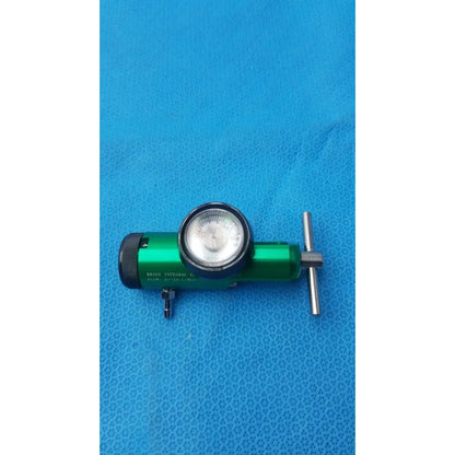 Green brass sunset brass integral oxygen flow meter with black dial and silver knob for 0-15 min o2 regullator Model RES043