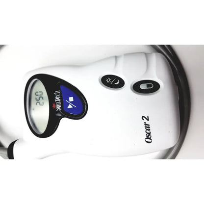 White suntech oscar 2 digital light meter with black bezel and blue display for ambulatory blood pressure monitoring system