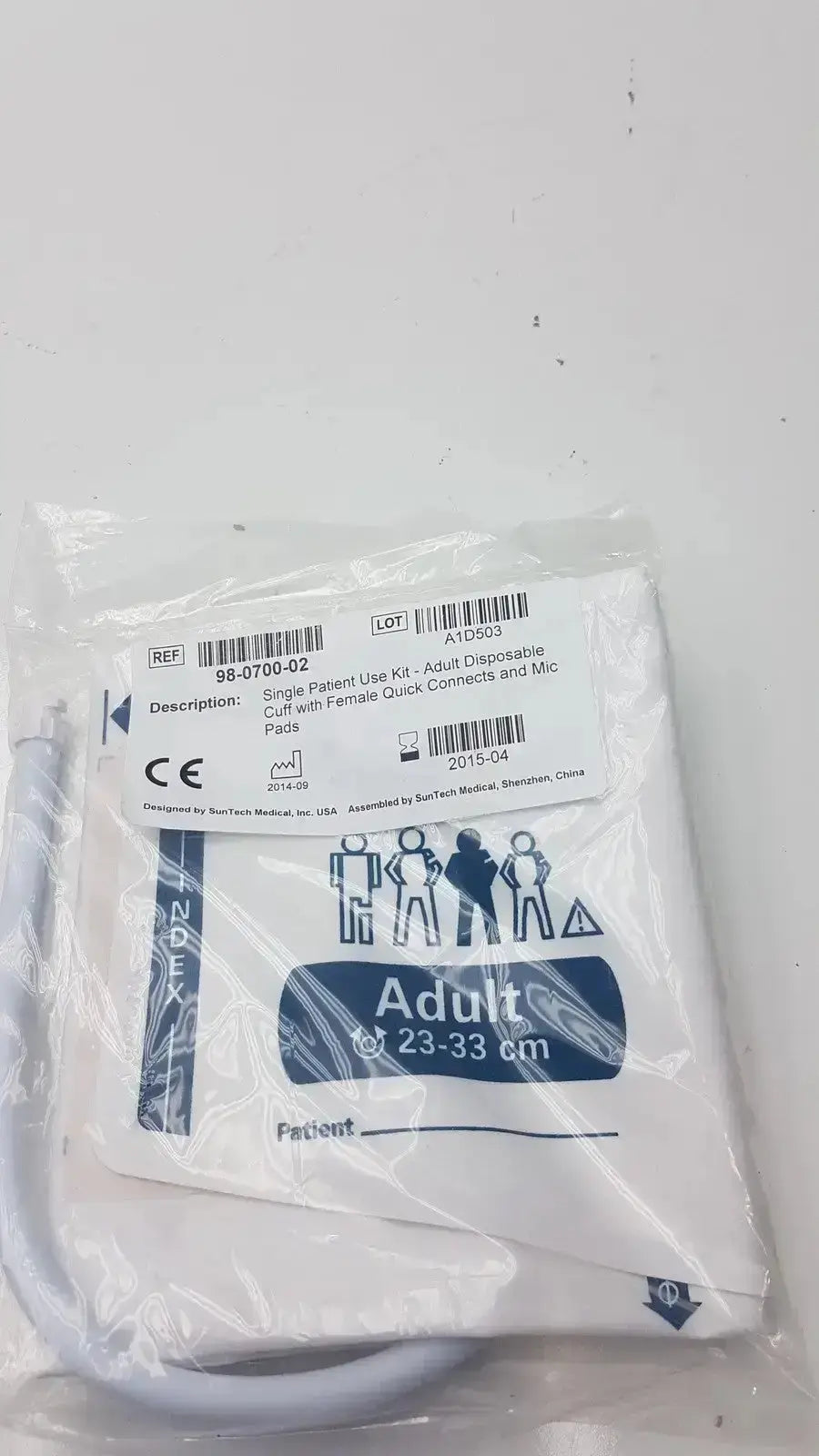 SunTech Medical Single Patient Use Kit Disposable Blood Pressure Cuff 98-0700-04 Blood Pressure Cuff, new product photo 7