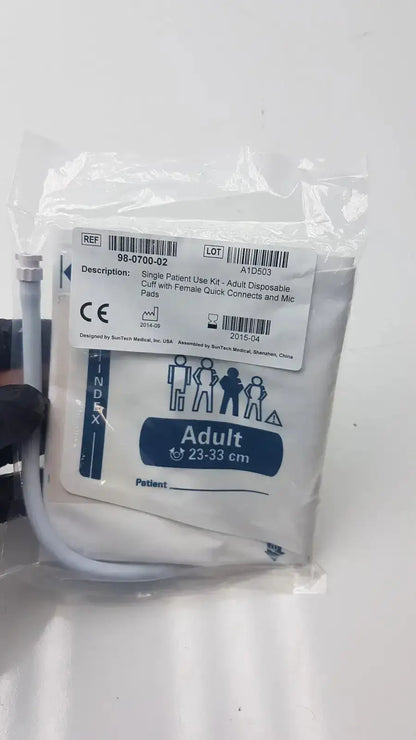 SunTech Medical Single Patient Use Kit Disposable Blood Pressure Cuff 98-0700-04 Blood Pressure Cuff, new product photo 11