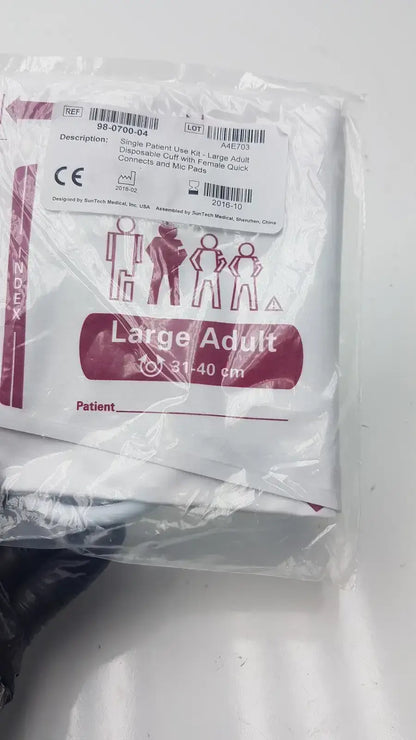 SunTech Medical Single Patient Use Kit Disposable Blood Pressure Cuff 98-0700-04 Blood Pressure Cuff, new product photo 3
