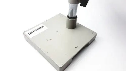 Gray metal microscope stand with cylindrical column and black adjustment knob for super widefield microscope eyepieces 23mm swh10x