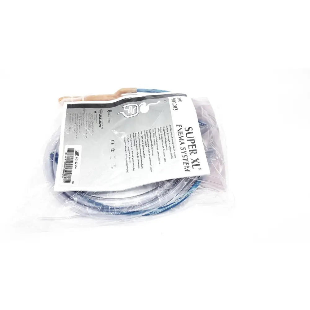 Super xl enama system 901203 medical-grade flexible blue and gray plastic tube set with clear labeled packaging for reuse medical use