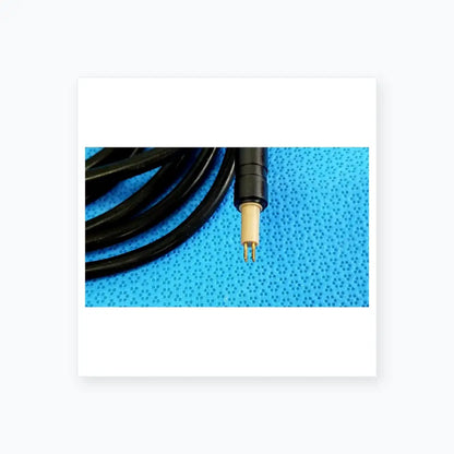 Black coiled surgical scher handpiece cable console connector power cord with beige gold-plated connector for medical equipment