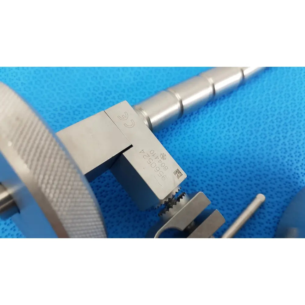 Silver metallic surgical snake flexarm endoscope holder with engraved markings and textured grip for or procedures lot of 2