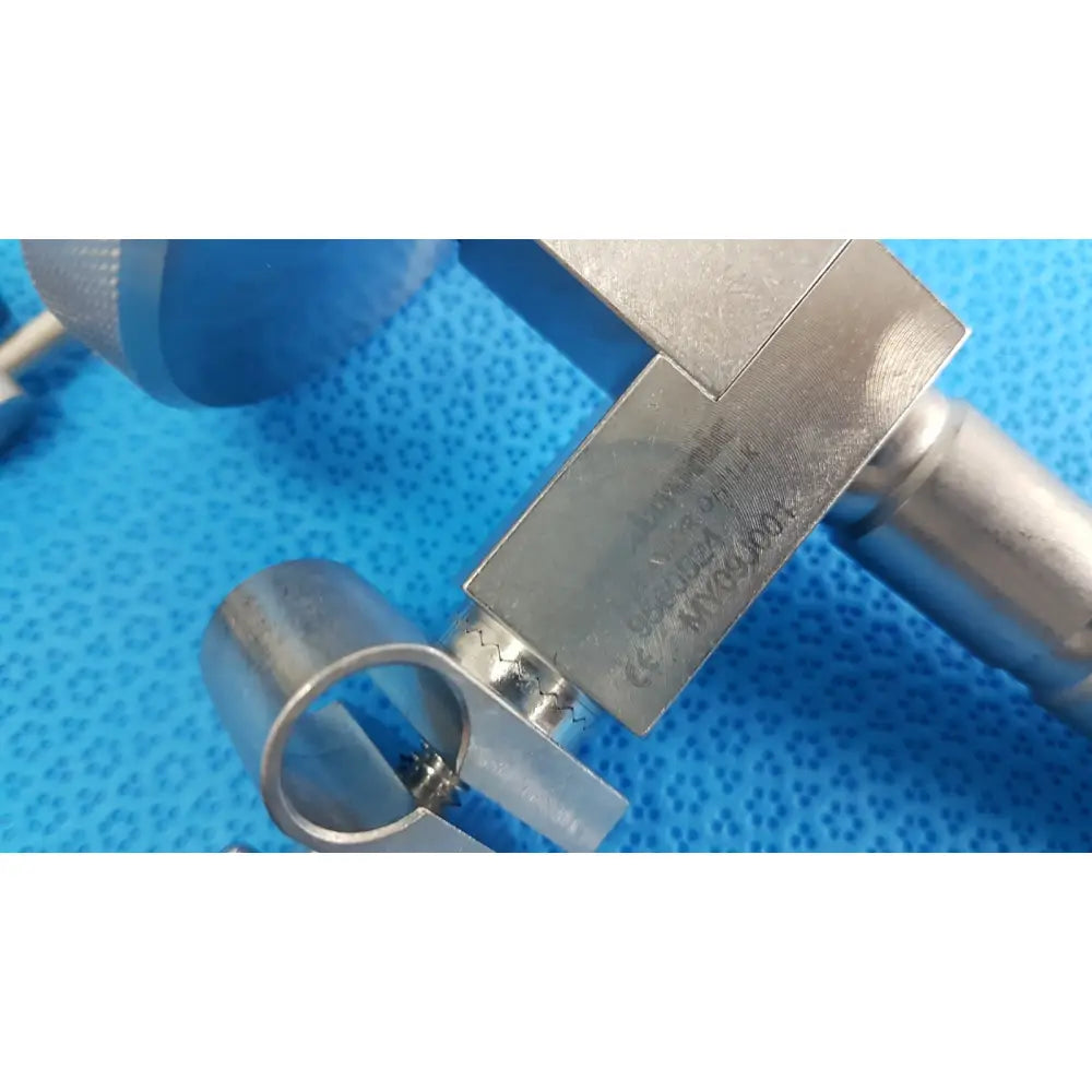 Silver metallic surgical snake flexarm with engraved markings and cylindrical handle for endoscope holder lot of 2