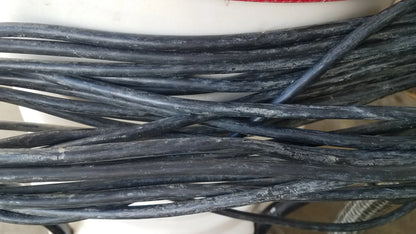 Coiled black electrical cables with a matte finish for surtec system c72f1 wet dry vacuum cleaner 115v s n 2449