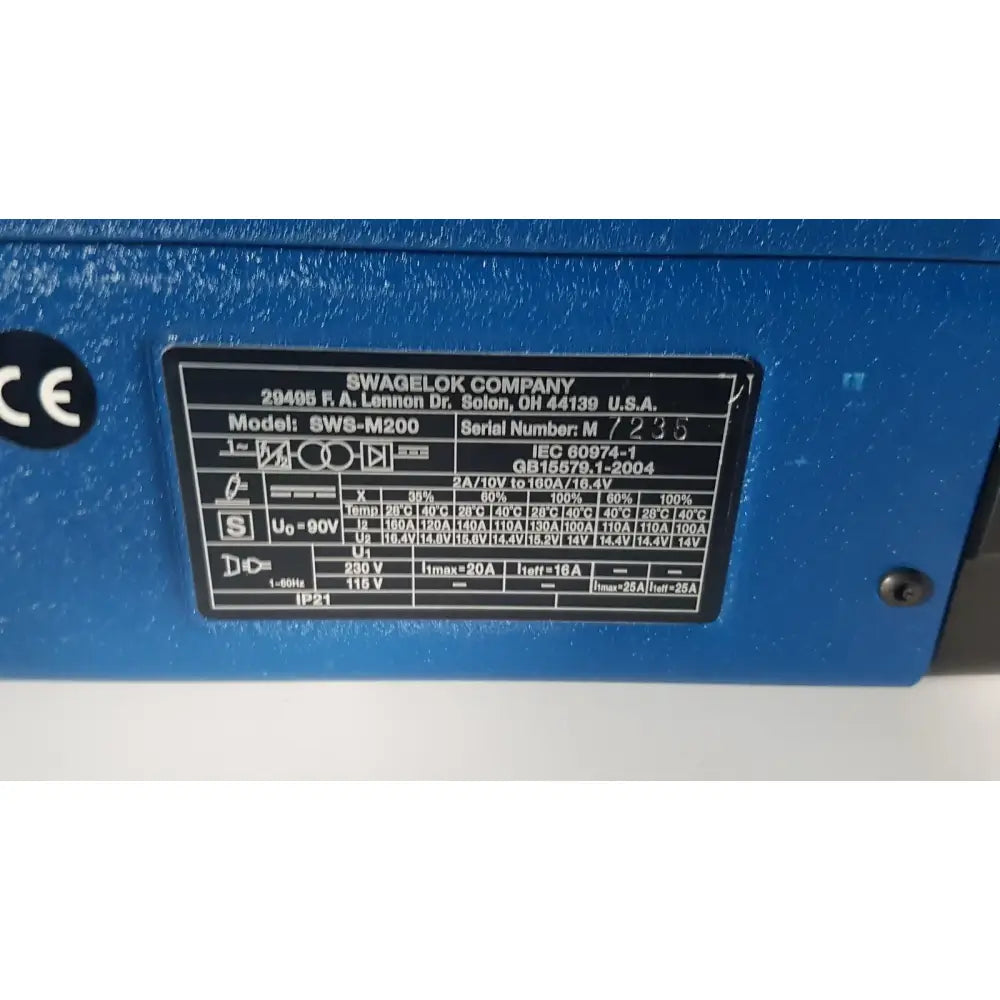 Swagelok M200 Welding System SWS-M200 Orbital Welding System, as-is (for parts) product photo 9