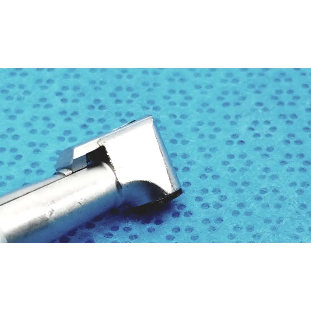 Silver sybronendo 18:1 axxess spring-head handpiece with polished metallic finish and angular precision-engineered head
