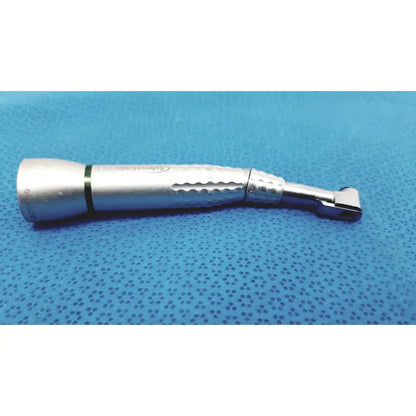 Silver sybronendo axxess spring-head handpiece with textured grip and engraved branding for dental use
