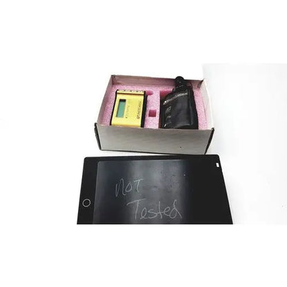 Black synectics digitrapper 4mb tablet with handwritten text on screen designed for reuse medical applications