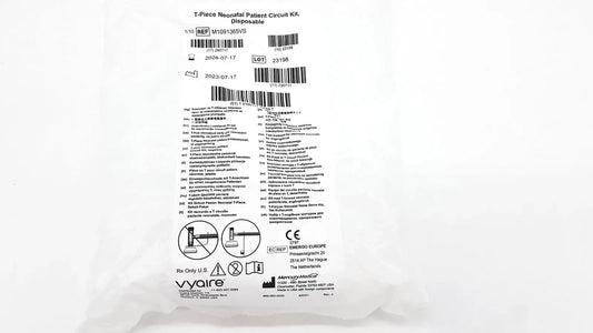 Vyaire Medical T-Piece Neonatal Patient Circut Kit, Disposable Size 1 Mask M1091365VS Patient Circuit Kit, new product photo 1