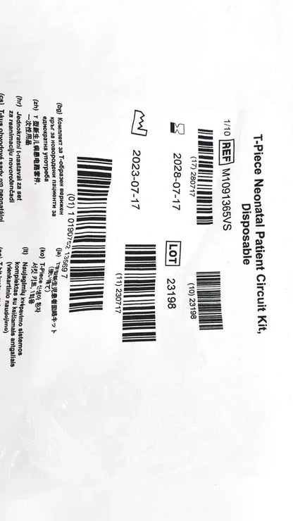 Vyaire Medical T-Piece Neonatal Patient Circut Kit, Disposable Size 1 Mask M1091365VS Patient Circuit Kit, second-hand product photo 5